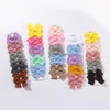 Hair Accessories 10pcs Children Candy Color Hairpins Cute Bowknot Clips For Girl Babies Cotton Fabric Dovetail Knot Fashion Headwear