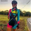 Dames Lange Mouw Fietsen Jumpsuit Pak Elegante Kafitt Promotie Zomer Mountainbike Triathlon Fietskleding 231227