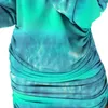 Casual Dresses Women Dress Tie Dye Gradient Color Lady Romantic All Match Spring for Daily Wear