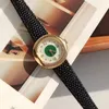 Kvinnors designer armbandsur kvartsrörelse klocka med lådor modebrev eleganta safir krokodil hud medeltida serie för kvinnor datum gåva parti