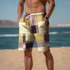 Herr shorts sommar snabb torr siwmwear strandbräda surfing med fickor manlig sportkläder strandkläder lös fitness plus storlek