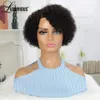 Brasilianska lockiga mänskliga hår peruker med bang kort pixie klippt bob peruk 150% densitet full maskin gjorda peruker för kvinnor 231227