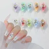 3D Flower Petal Scale Nail Charms Cute Resin Pearls Diamond Accessories Removable Ball Alloy Cherry Christmas Decorati 240113