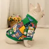 Мультфильм весенний осенний свитер для собак мопс Corgi Pet Appare Одежда Бульдог Короткие толстые наряды Французская одежда 231227