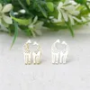 Fashion hole giraffe stud earrings Relative of the giraffe stud earring for women whole Environmental protection zinc alloy ma340e