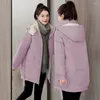 Frauen Unten 2023 Winter Baumwolle Parkas Frauen Mit Kapuze Warme Verdicken Mantel Wadded Jacke Weibliche Baumwolle Gefütterte Lange Parka c1398