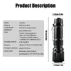 1pc High Lumens LED Super Bright Flashlight, 5 Modes Zoomable Waterproof Flashlight For Home, Outdoor Camping Hiking