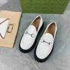 Men Women loafers designer brand dress shoes autumn celebrity with bee small leather shoes platform Sneakers luxury high quality genuine leather Size 35-46 With box