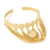 Bracciale Dubai Nappe in oro Braccialetti per donna Arabo Trendy Moneta Gioielli da sposa Taglia Bracciale Cooper199O