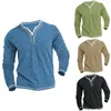 Herren-T-Shirts, modisch, lässig, Farbe, Baumwolle, T-Shirt für Männer, V-Ausschnitt, Strickjacke, Ausschnitt, Langarm, Top, Pullover, Frühling, Herbst, T-Shirts Eastic