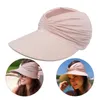 Szerokie brzegowe czapki damskie pusta czapka słońce Outdoor Sport Beach Visor Camping z włosami Piękny umysł