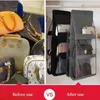 Sacos de armazenamento pendurado armário bolsa organizador à prova de poeira saco 6/8 guarda-roupa capa bolso artefato doméstico