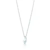 Shinetung S925 Sterling Silver Stylish Simple Silver Teardrop Necklace 1 1バレンタインとのハイエンドの女性ジュエリーギフトQ0265i