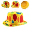 Berets Y166 Christmas Flat Top Clown Hat For Amusement Park Funny Circus Taking Po