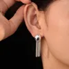 Dangle Earrings Fashion Half Metallic Ball Tassel Personality Creative Dangling Long Earring