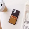 Hoogwaardige Dauph Brief Mode Telefoon Gevallen Voor Iphone 15 14 13 13pro 12 12pro 11 Pro Max X Xs xr Lederen Kaart Pocket Case Luxe Designer Cover
