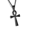 25x43mm Hieroglyph Jewelry Meaning Life Egyptian Ankh Pendants Necklace in Stainless Steel - Silver Gold Black278R