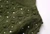Maglioni da donna Casual lavorato a maglia aperto sul retro Maglione perlato Taglio femminile Oud Backless Maniche lunghe Pullover Cropped Trendy Outwear coreano