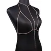 Other Sexy Crystal Bra Slave Harness Body Chain Women Rhinestone Choker Necklace Bikini Beach Fashion Jewelry273G