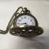 Relógios de bolso bronze oco sol design relógio de quartzo masculino feminino colar pingente relógio estilo antigo presente relógio