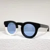 Sonnenbrille Vintage verdicktes Acetat rund schwarz weiß klassische Männer Mode Brillen Frauen Gläser mit Fall