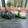 Creative Peony Color Changing Tea Pet Lucky Resin Tea Figurine Tea Set Decoration 231226