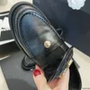 Fine loafers every single shoe designer classic dress shoes round head fashion small leather shoes French metal buckle elegant fashion casual shoes