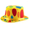 Berets Y166 Christmas Flat Top Clown Hat For Amusement Park Funny Circus Taking Po