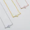 Pendant Necklaces UFOORO S925 Sterling Silver Beautiful Fashion Necklace Elegant Creative Wild V-shaped Clavicle Chain Female Jewelry