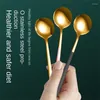 Coffee Scoops 1-7pcs en acier inoxydable Signring Spoon mélange une apparence haute cuisine créative horizontale à longue manche