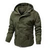 Vestes masculines veste militaire tactique manteau zipper cargo extérieur capot de vintre