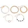 Braccialetti in perline per perline per zircone multistrato per le set di braccialetti della catena di collegamenti da donna set di gioielli da sposa da donna