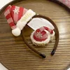 ヘアクリップ2PC/セットクリスマスヘッドバンドのぬいぐるみ帽子スノーフレークピンバレットバレットガールズパーティーコスプレコスチューム2023アクセサリー