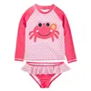 Set Nieuwe Kinderen Meisjes Jongens Badmode 2 Stuks Cartoon Vis Badpak Kinderen Zwemmen Hoed 6M5T Baby Badpak Swim Beach Wear pasgeboren