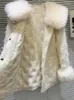 Deat Trendy Fashion Women S Spliced ​​Plush But Fown Collar Faux Fur Coat 2023 Veste à manches longues hivernales Femelle 11xx7924 231227