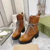 Kvinnor stövlar designer fotled stövlar snörning stövlar nylon canvas ankel boot real läder halv stövel skor vinter höst snö stövlar