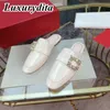 Wysokiej jakości mokasyny damskie pompki skórzane Sole Banquet Stiletto Katwalk Luksusowy spiczasty wysokie obcasy Designer Vivier Flat Ballet Buty Modne pięta Mole G2451