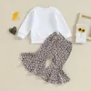 Zestawy odzieży Kupretty Baby dziewczyna jesień zimowe ubrania Święty Crewneck bluzy Bluza żebrowane spodnie ustawiają świąteczne stroje