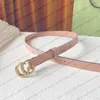 Toppmodedesignerbältet damer Casual Letter Smooth Buckle Luxury Belt Belt Bredd 2.0 cm Box Storlek 8 Färg Valfritt litet vitt låda