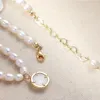 Pendant Necklaces Eetit High Quality Luxury Natural Freshwater Pearls Beads Chain Opal Star Necklace Exquisite Inlaid Zircon Charm Jewelry