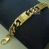 Heren Cool 14K 14CT Gold Filled GF 14 mm breedte 23 cm lengte Cool armband B140351M