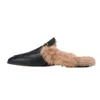 Designer shoes Women's fur slippers for outdoor wear autumn winter Muller shoes famous rabbit buns half slippers flat fur shoes Furry slipper Z6TWl