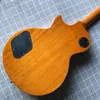 Nuovo! ! ! ! ! Chitarra elettrica standard dorata, top fiammato a corpo solido, tastiera in mogano, pickup P90