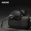 KDEAM Luxury Steampunk Pilot Sunglasses Men and Women Soft Leather Shield Glasses UV400 Protection KD2095 231226