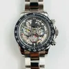 Herren Watch Hohlout Automatische mechanische Uhr 40mm Sapphire Funktion Fashion Business Armaturen Armbandanstellung Edelstahlgurt
