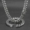 Łańcuchy 10 mm/12 mm/14 mm punk Miami Curb Cuban Chain Naszyjniki Mężczyźni Kobiety Hiphop ze stali nierdzewnej Moda Casting Dragon Lock Clamrydka