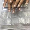 500pc/box sivri stiletto tırnak ipuçları açık/doğal sahte manikür akrilik jel diy salon tedarikçileri -uzun tırnak pençesi 231227