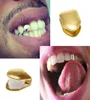 Hip Hop Gold Teeth Grillz Top and Bottom Grills Dental Mouth Punk Teeth Caps Cosplay Party Tooth Rapper Jewelry Gift6304139