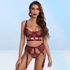 Ellolace Lingerie Sensuelle Femme Sexy Soutien-Gorge Creux Ensembles De Slips En Dentelle Push Up À Armatures Costumes Exotiques Porno Sous-Vêtements En Dentelle T229020073