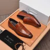 Designer Berluti Dress Chaussures en cuir Sneaker Chaussures pour hommes Berlut Bru Men's High End Quality Shoes Business Robe